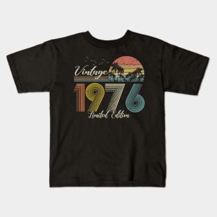 Vintage 1976 Limited Edition Men Women 44 Birthday Kids T-Shirt